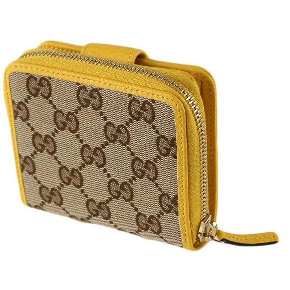 Gucci Original GG Canvas French Wallet Beige/Yellow New in box with dust bag - Picture 4 of 7